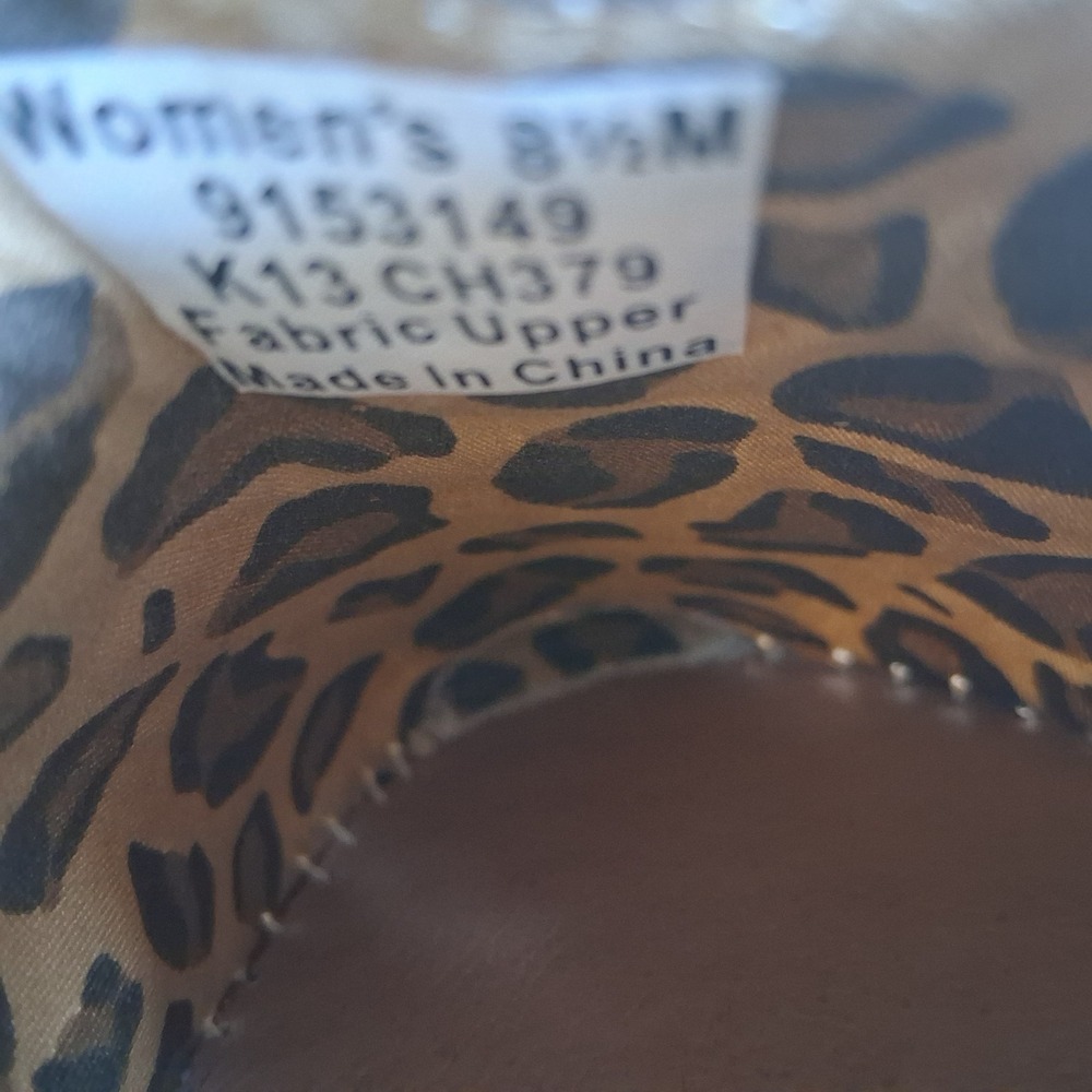 SPERRY Topsider Slip-On Shoes Womens 8.5 Gold Highlighted Leopard Casual Flats - Picture 12 of 13